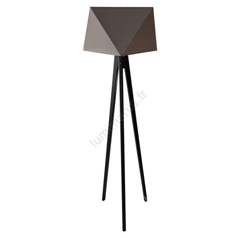 Lampadaire BAKARO 1xE27 60W 230V Wenge Gris Lumimania