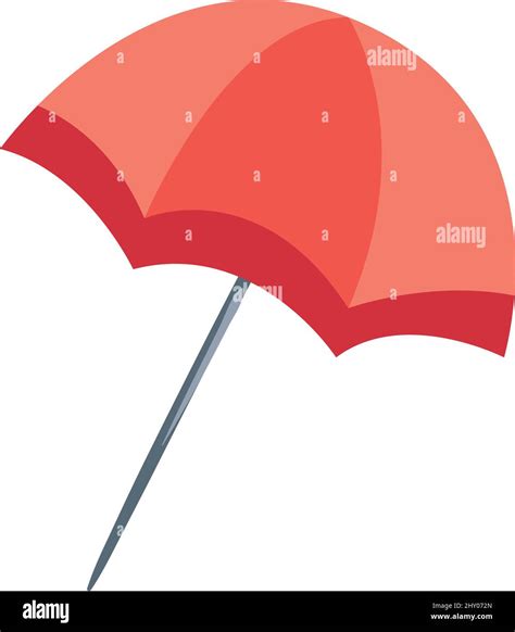 Flat Red Beach Umbrella Stock Vector Image And Art Alamy