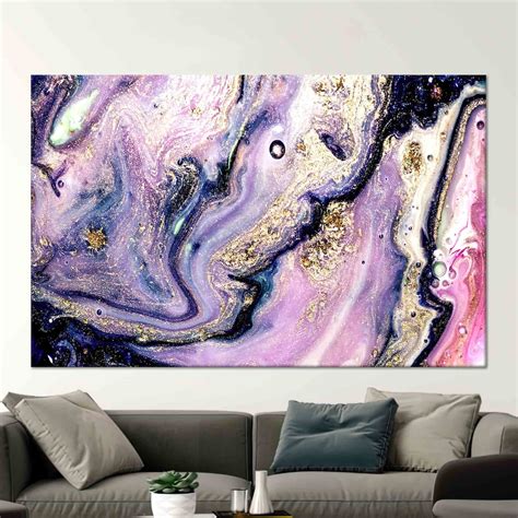 Purple Marble Art, Gold Marble Art, Modern Artwork, Abstract Wall Art ...