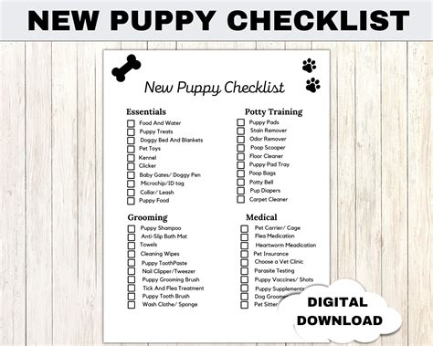 New Puppy Shopping Checklist Pdf Corona Or Kr