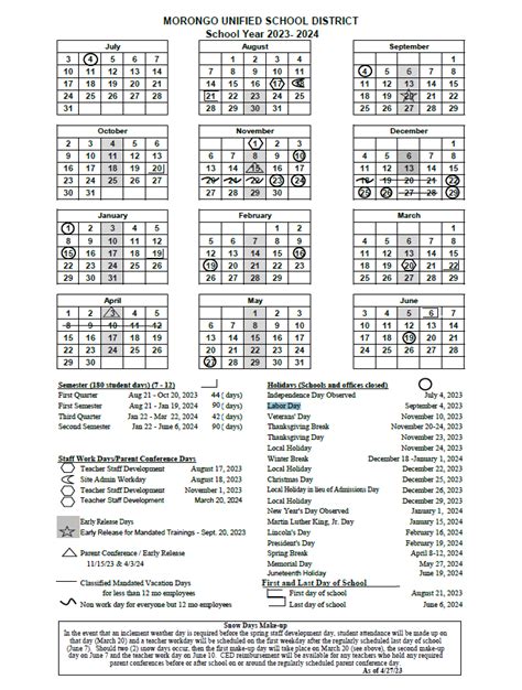 Morongo Unified School District Calendar Emera Imojean