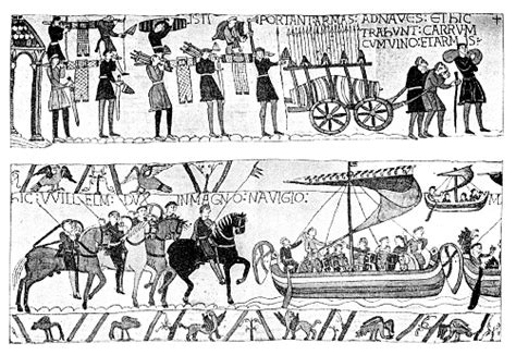 Two Scenes From The Bayeux Tapestry Stock Illustration - Download Image Now - Bayeux Tapestry ...