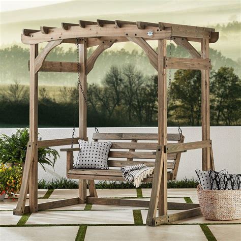 20 Photos Pergola Porch Swings With Stand