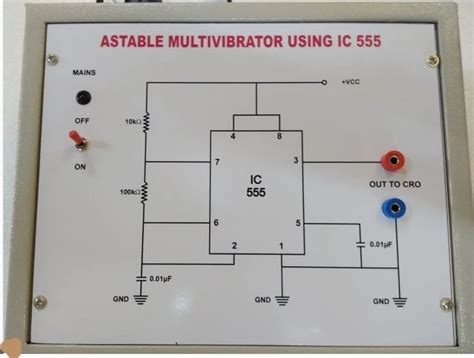metal analog astable multivibrator  ic  kit  laboratory