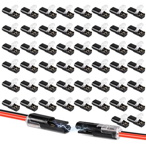 50pcs Double Wire Plug In Connector Pluggable Led Wire Connectors With