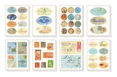 Cavallini Decorative Stickers Ephemera Assorted Sticker Decor