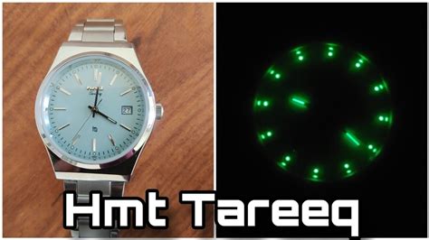 Hmt Tareeq Quartz Tiffany Blue Unboxing Review Hindi Lume Shot