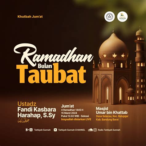 Ramadhan Bulan Taubat Ustadz Fandi Kasbara Harahap S Sy Yayasan