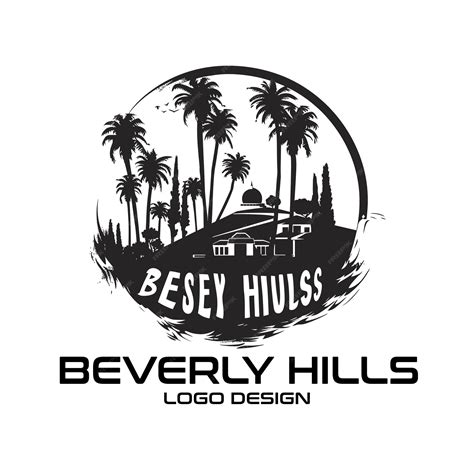 Premium Vector Beverly Hills Vector Logo Design