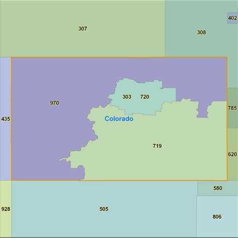 Colorado Area Code Map Zip Code Map