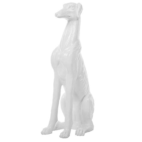 Figura Statuetta Decorativa Bianca Cm Greyhound Leroy Merlin