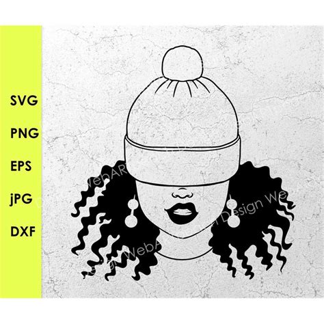 African American Hat Low Woman Lip Bite Silhouette Afro Gir Inspire