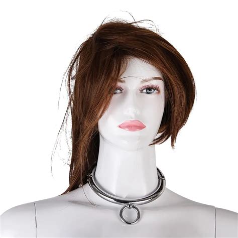 BDSM Toys Female Stainless Steel Metal Neck Collar Sex Slave Role Play