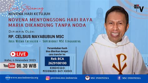 NOVENA MENYONSONG HARI RAYA SANTA PERAWAN MARIA DIKANDUNG TANPA NODA