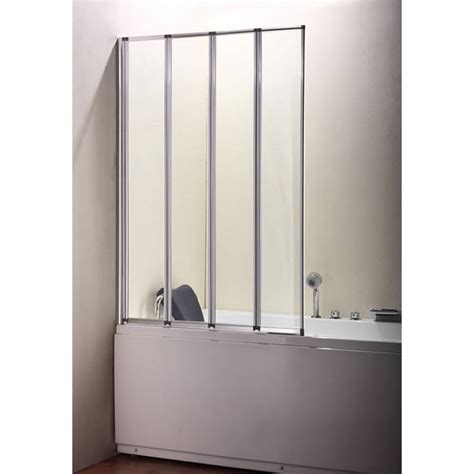 Volente 1000 4 Fold Bath Shower Screen Silver Buy Online At Bathroom City