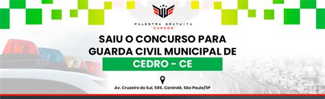 Concurso Gcm Cedro Ce Curso Palestra Gratuita