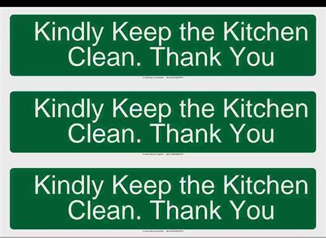 20 Best "Keep The Kitchen Clean" Signs