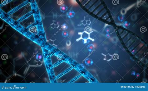 Nucleic Zuur Dubbele Schroef Van DNA Stock Illustratie Illustration