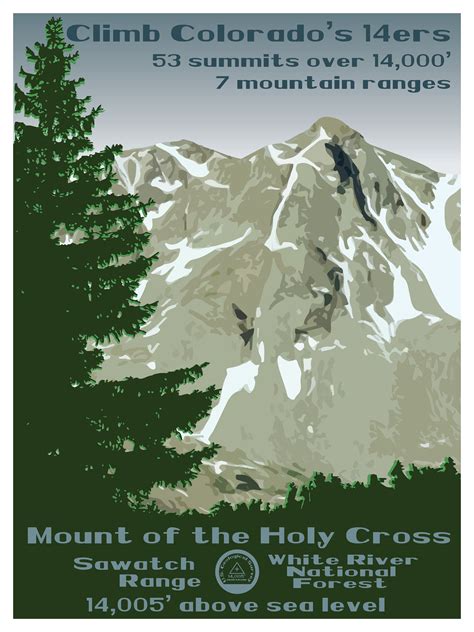 Mt of the Holy Cross Mount of the Holy Cross Mt. of the Holy - Etsy