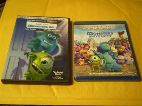 2 Disney Pixar Monsters Inc Blu Raydvd Lot Monsters Inc