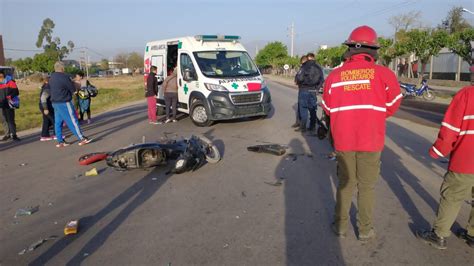 Fuerte choque entre motos en Ruta 5 dejó dos personas hospitalizadas