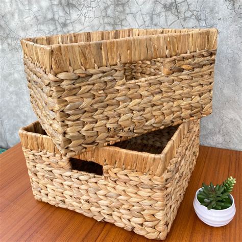 Jual Storage Box Water Hyacinth Keranjang Serbaguna Enceng Gondok Uk