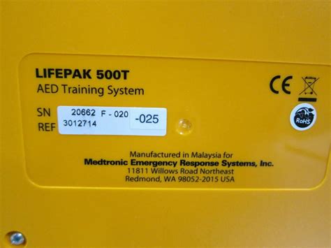 Medtronic 3012714 Lifepak 500t Aed Training System 638dm Keebovet