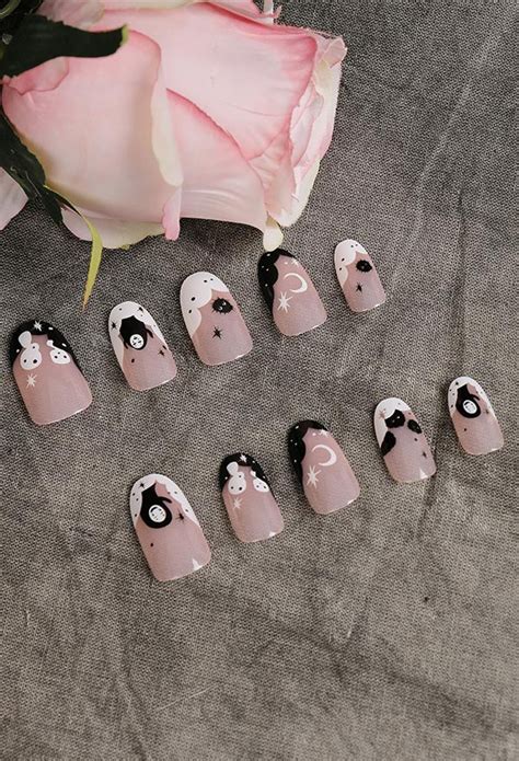 Halloween Kawaii Geist Nageltipps K Nstliche N Gel Gef Lschte N Gel