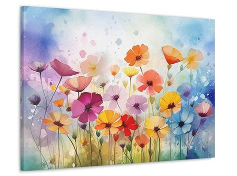 36 X 24 Inch Abstract Flower Canvas Wall Art