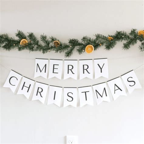 DIY Merry Christmas Banner | Free Printable - The Home Intent