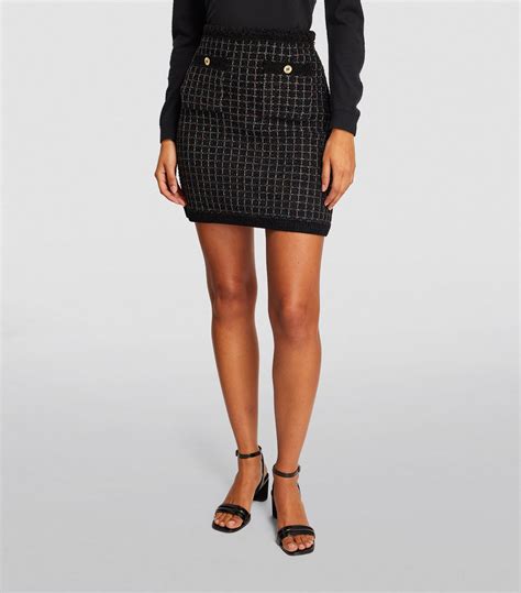 Womens Sandro Black Tweed Mini Skirt Harrods Uk