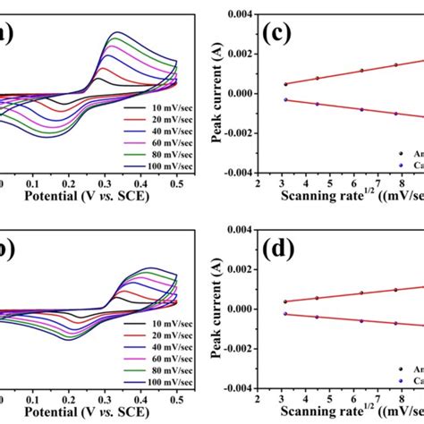 Cyclic Voltammograms Of And The Corresponding Anodic Cathodic Peak Download Scientific Diagram