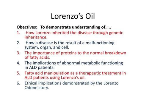 PPT - Lorenzo’s Oil PowerPoint Presentation, free download - ID:3255051