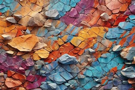 Premium Ai Image Colorful Rock Texture Background Rock Texture