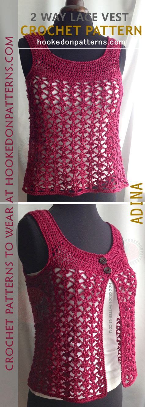 Lace Vest Crochet Pattern Adina 2 Way Crochet Top Crochet Fashion