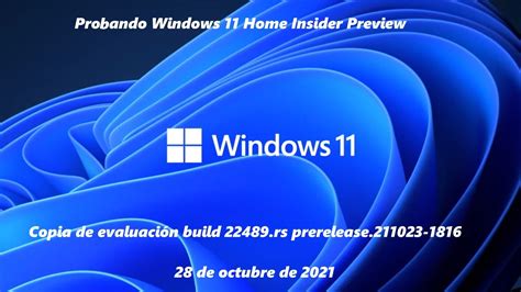 Probando Windows Home Insider Preview Copia De Evaluaci N Build