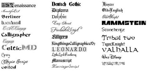 Calligraphy Writing: Fancy Calligraphy Fonts