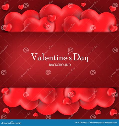 Valentine S Day Background Of Red Heart Frame On Red Background With