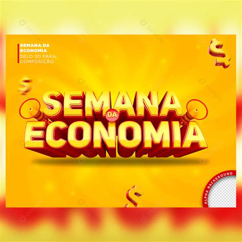 Selo 3d Semana Da Economia Social Media Psd [download] Designi