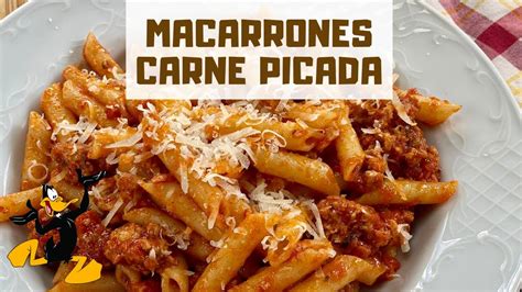 Macarrones Con Carne Picada O Carne Molida 🍝 ¡receta Con Macarrones