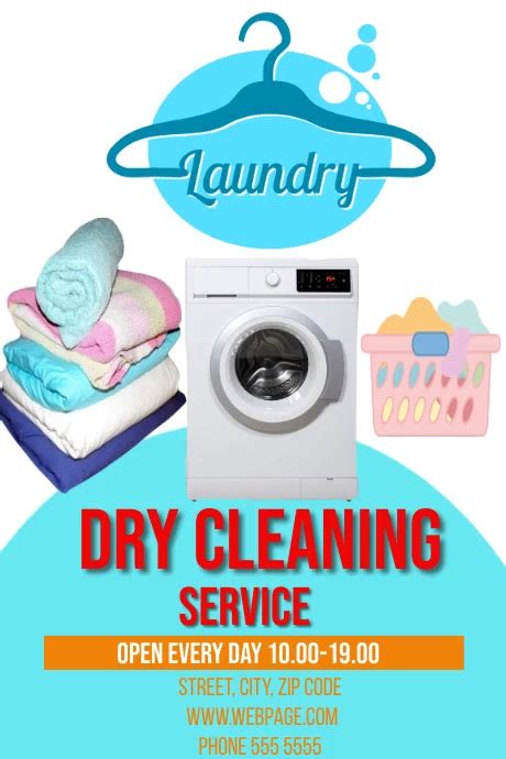 Laundry And Dry Cleaning Service Flyer Design Template Postermywall