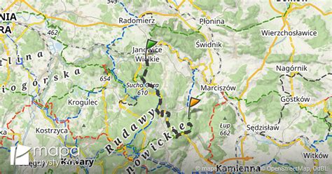 Trasa Janowice Wielkie Kolorowe Jeziorka Mapa Turystyczna Pl