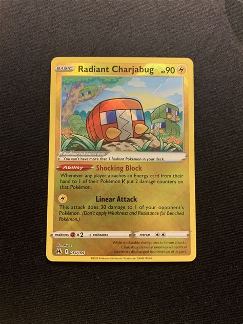 Radiant Charjabug Mint Ultra Rare Pok Mon Card Crown Zenith