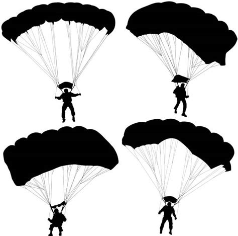 Silhouette Of Paratrooper Illustrations, Royalty-Free Vector Graphics ...