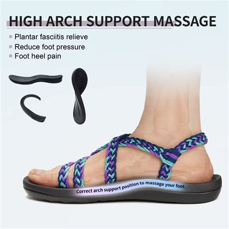 Megnya Women S Comfortable Walking Sandals With Arch Support Athletic Hiking Sandals Outdoor