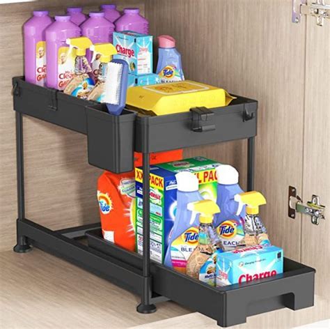 SPACEKEEPER Under Sink Organizer Sliding Cabinet Basket Organizer 2