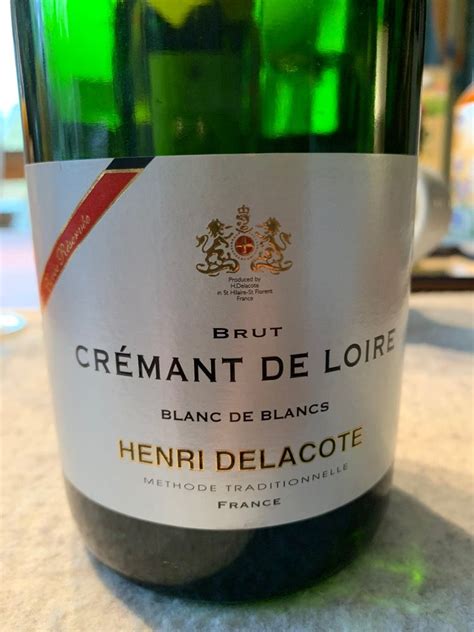 NV Henri Delacote Crémant de Loire Brut France Loire Valley Crémant