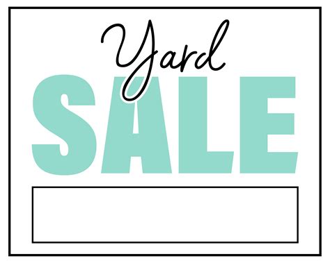 Free Printable Yard Sale Sign Collection - The Cottage Market
