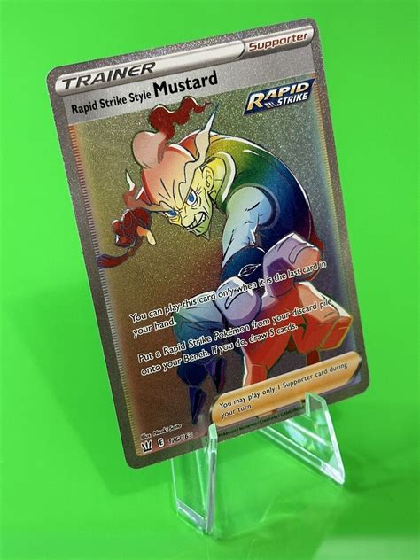 ⭐pokémon Rapid Strike Style Mustard Battle Styles Secret Rare Full Art 176163⭐ Ebay