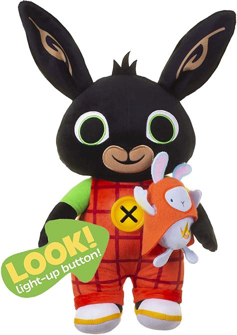 Light Up Talking Bing Soft Toy With Hoppity 36cm Toptoy